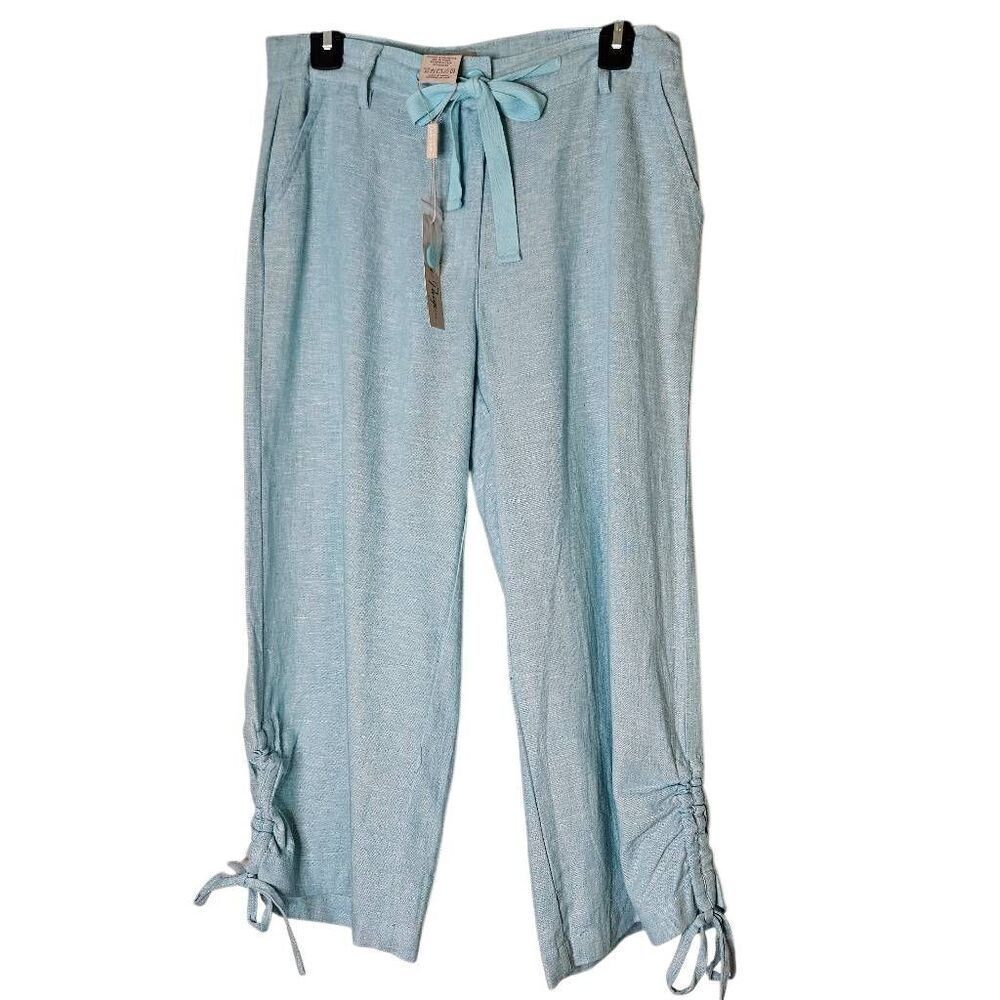 Charlie Paige linen blend cropped/capri. S, NWT. #950